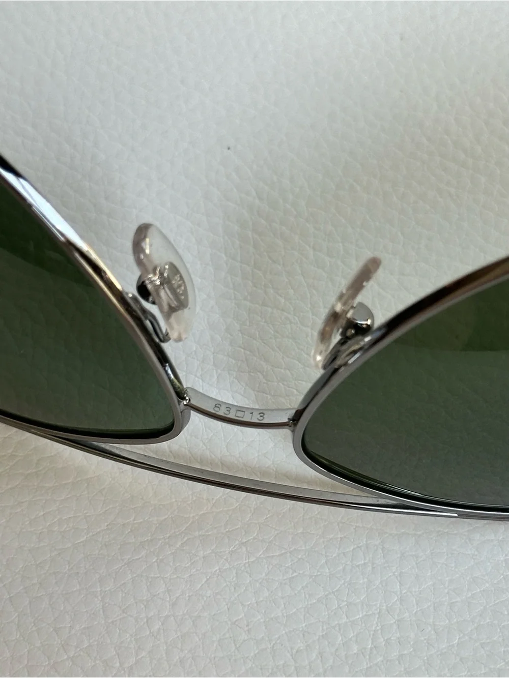 Ray-Ban 3293 Aviator Polarized Sunglasses Gunmetal Pilot Frame Green Lenses 63mm